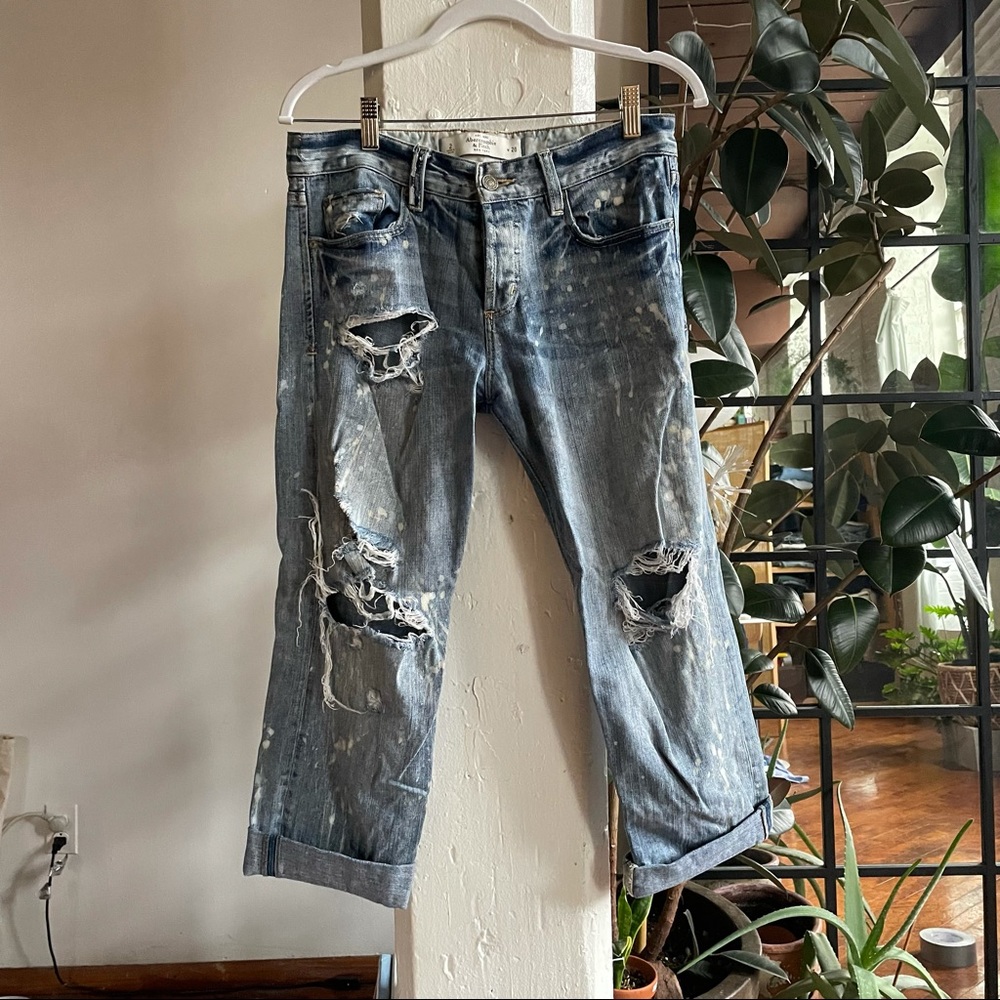 Distressed denim